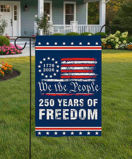 250th Anniversary USA 1776-2026 American Patriotic Commemorative Garden Flag