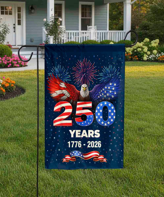 250th Anniversary USA 1776 2026 Patriotic Eagle 4th Of July House Flag
