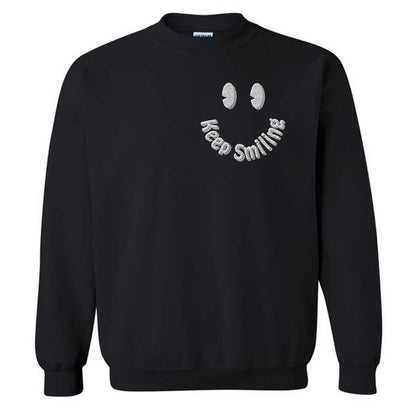 Devon Rodriguez Keep Smiling Embroidered Sweatshirt