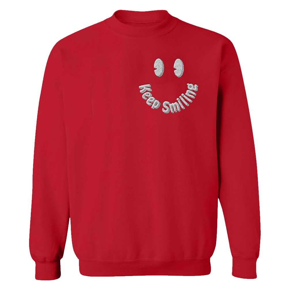 Devon Rodriguez Keep Smiling Embroidered Sweatshirt