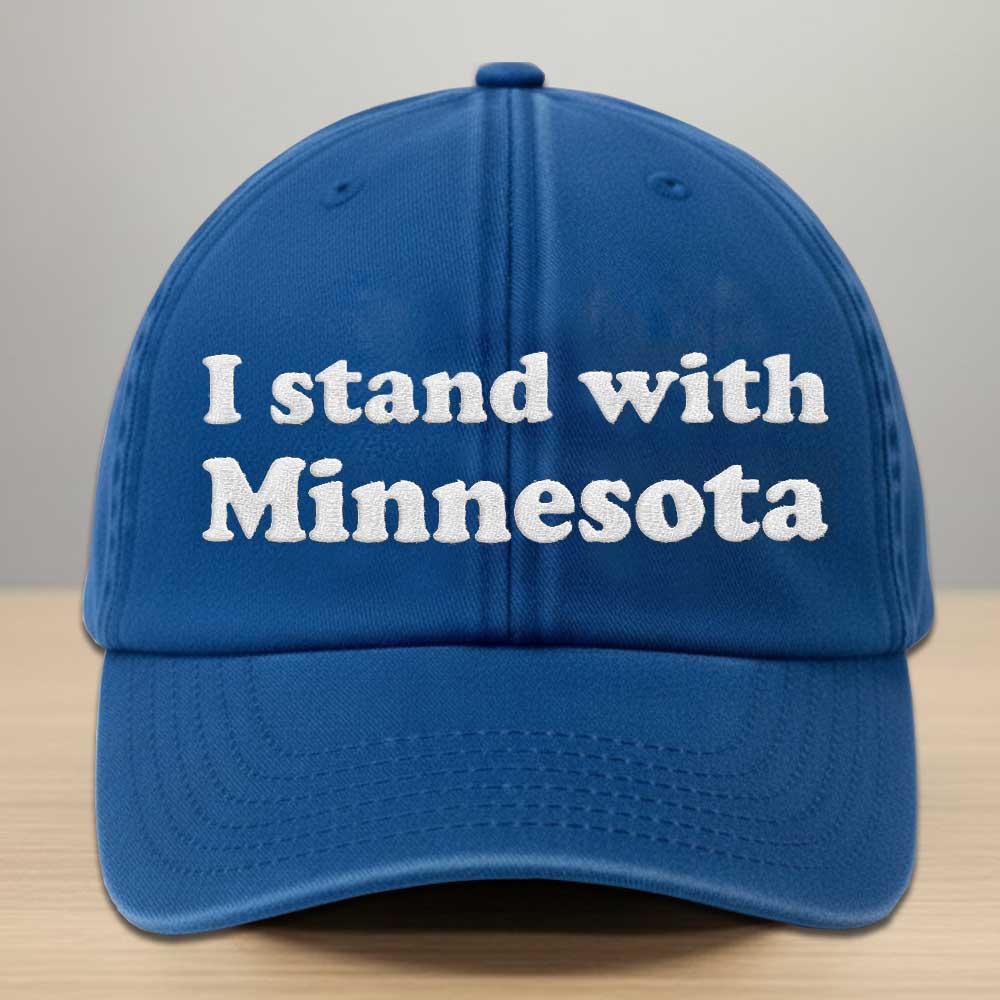 I Stand With Minnesota Embroidered Denim Baseball Cap