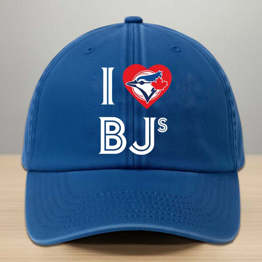 I Love BJ Love Jays Washed Denim Baseball Cap