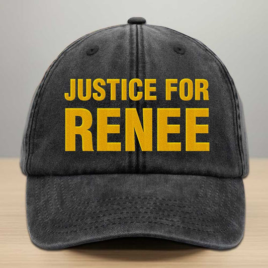 Justice For Renee Embroidered Denim Cap